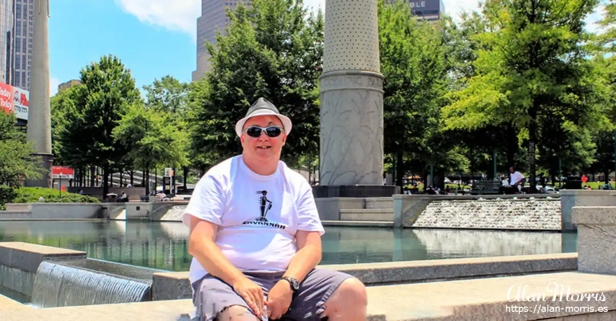 Alan Morris in the Olympic Park, Atlanta.